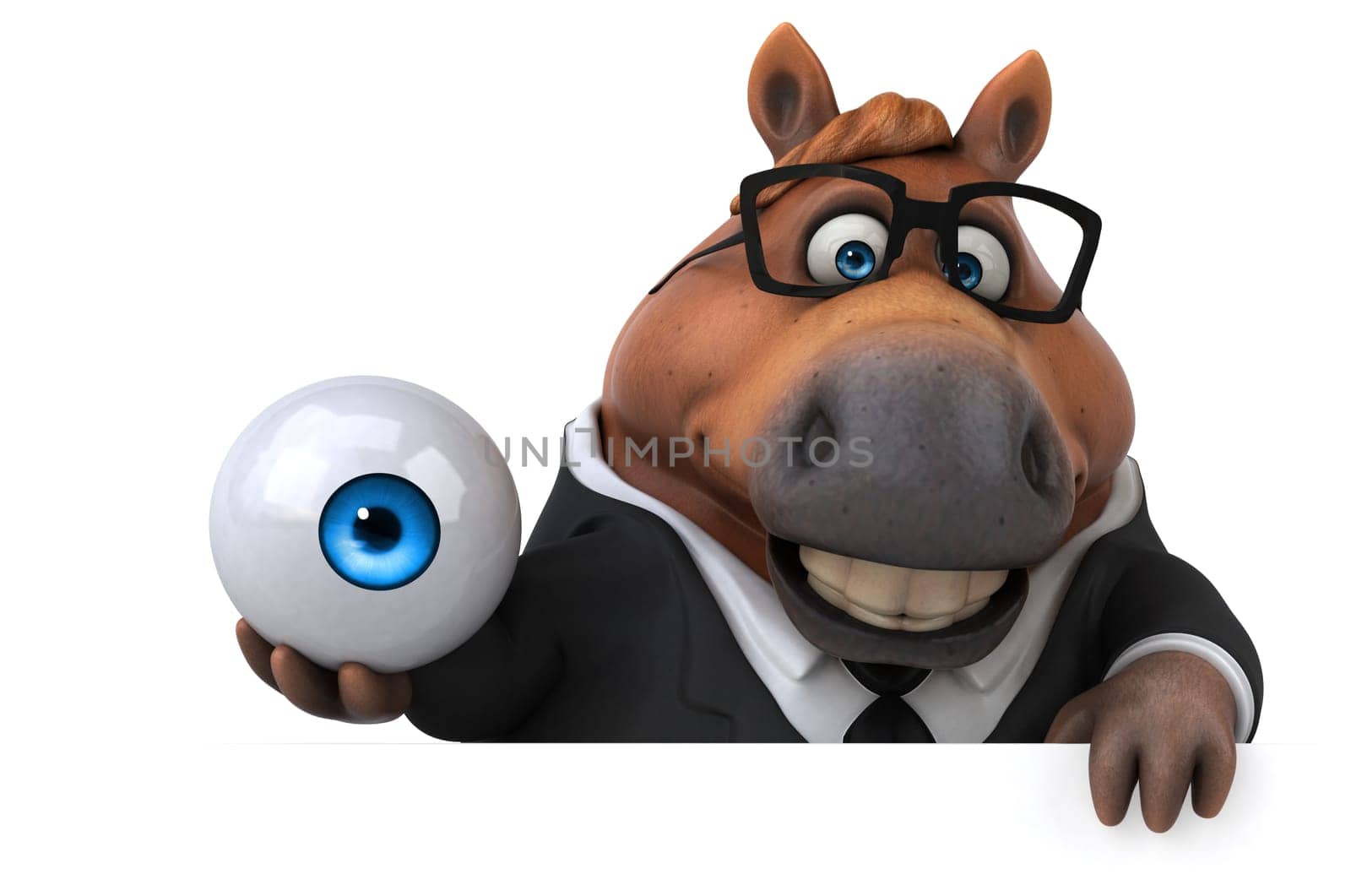 Fun horse - 3D Illustration