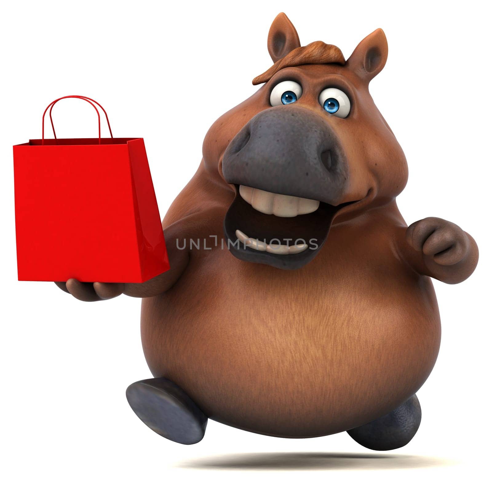 Fun horse - 3D Illustration