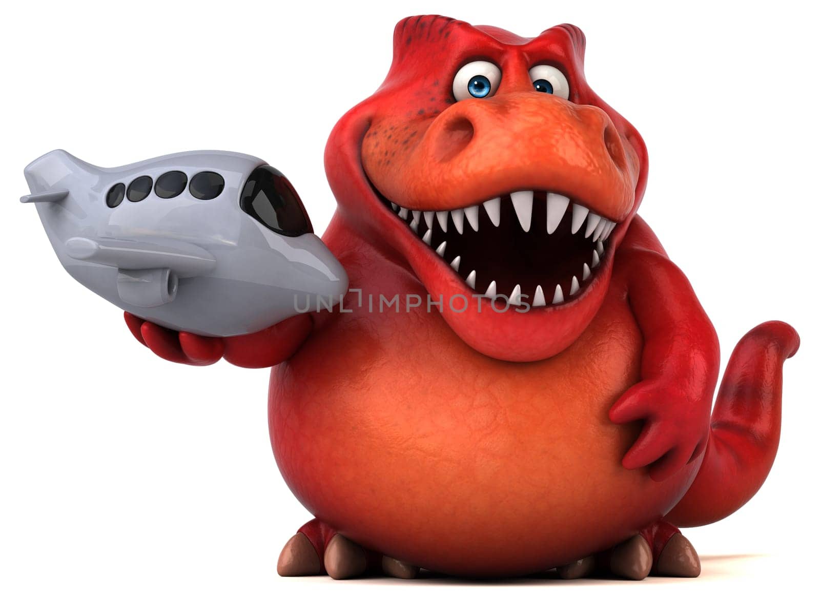Fun dinosaur - 3D Illustration