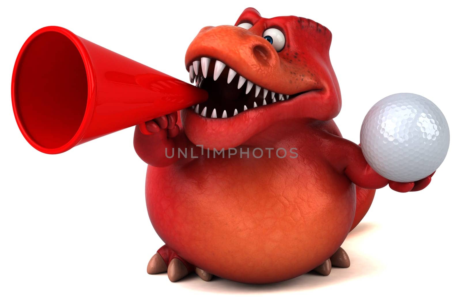 Fun dinosaur - 3D Illustration