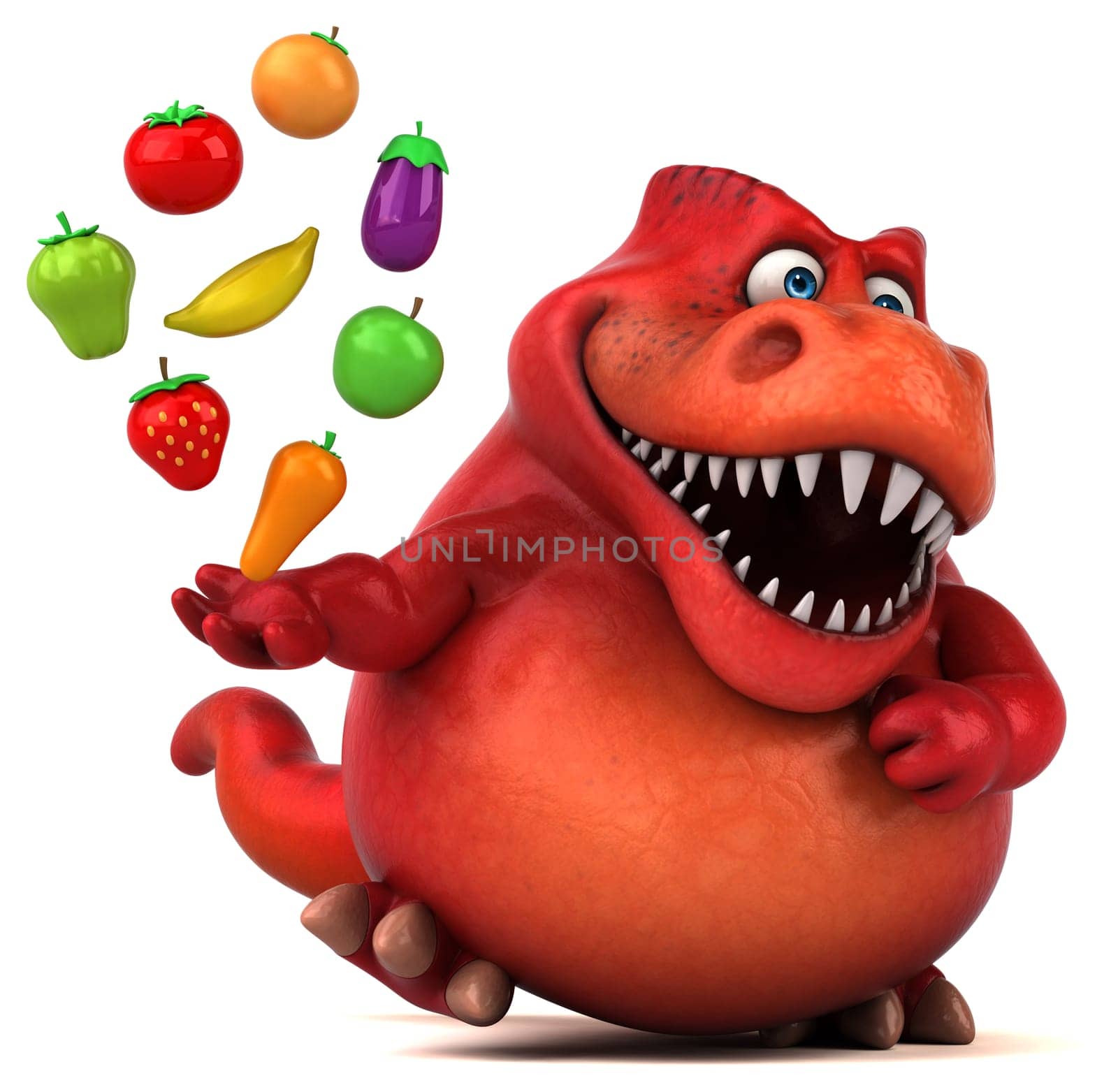 Fun dinosaur - 3D Illustration