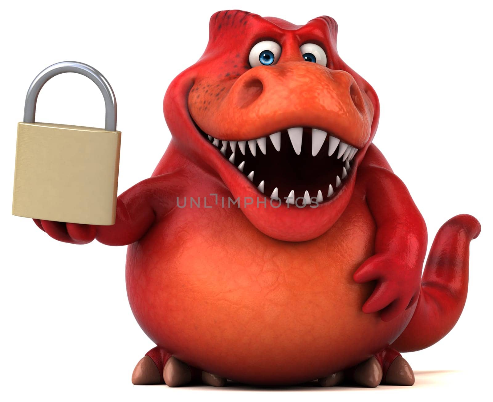 Fun dinosaur - 3D Illustration