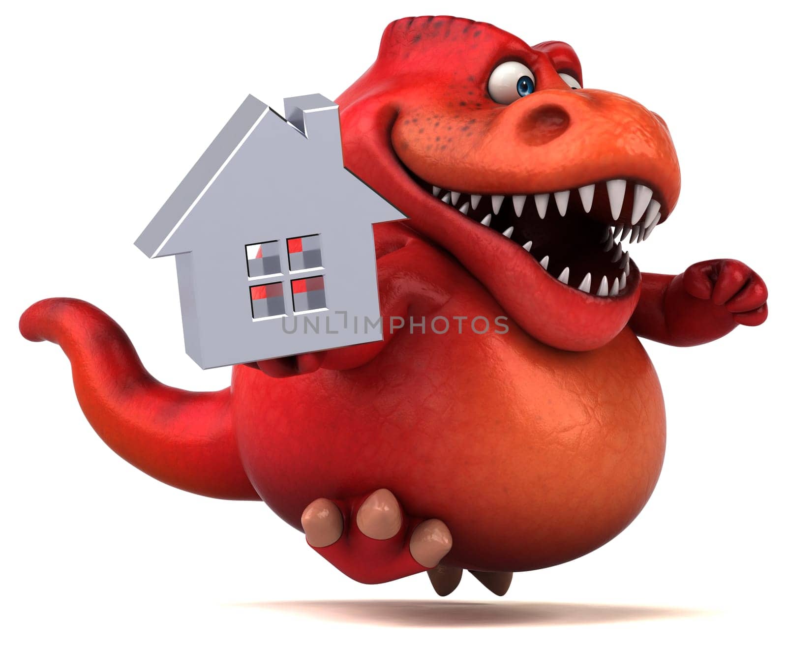 Fun dinosaur - 3D Illustration