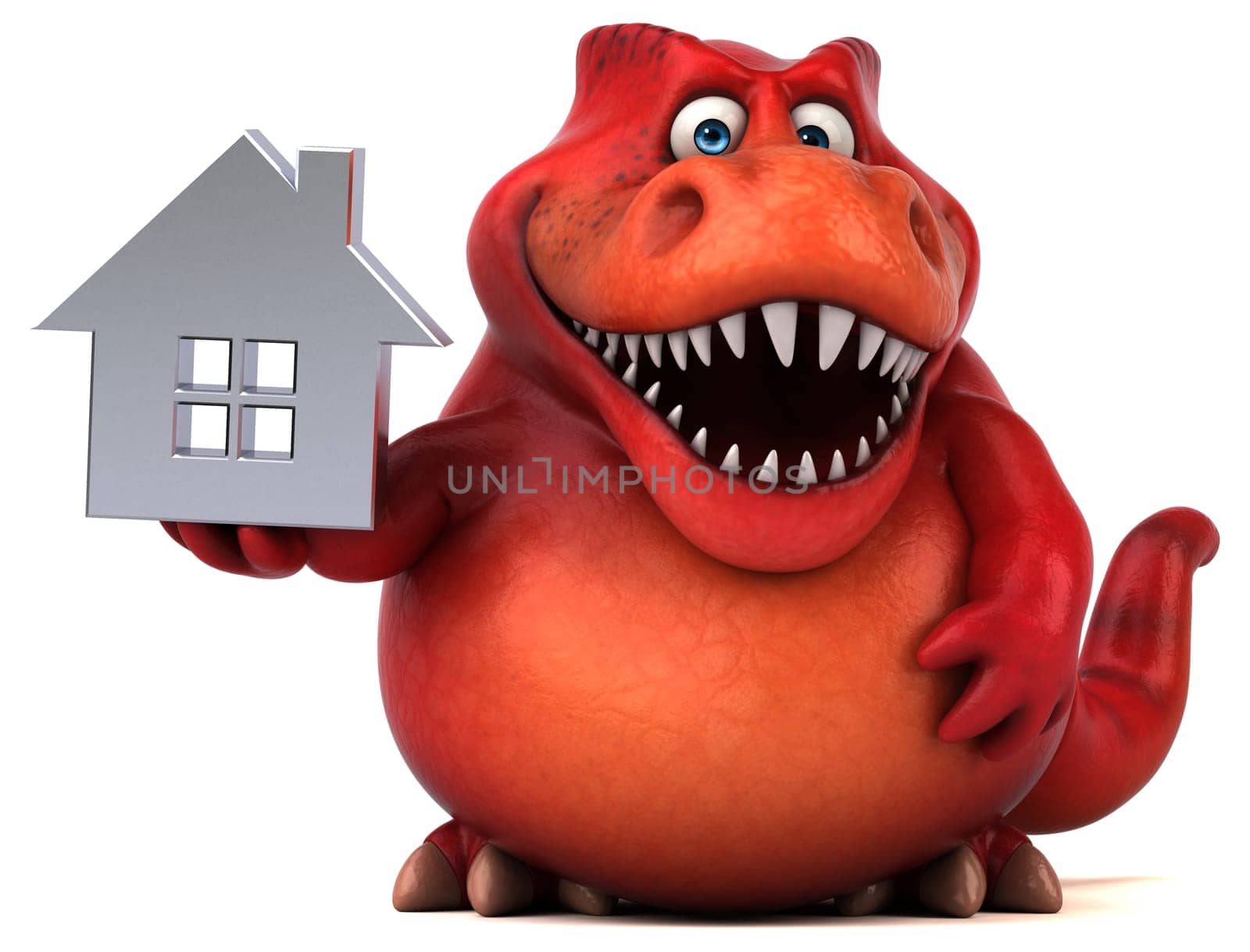 Fun dinosaur - 3D Illustration