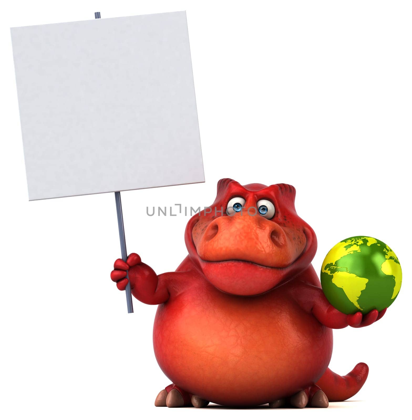 Fun dinosaur - 3D Illustration