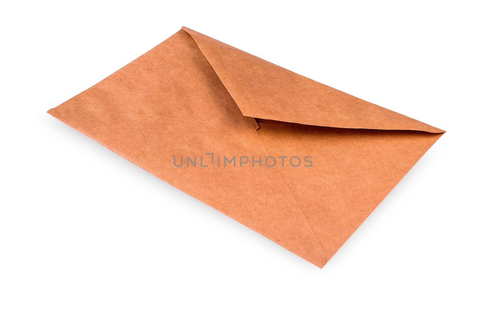 The Paper envelope isolated on a white background