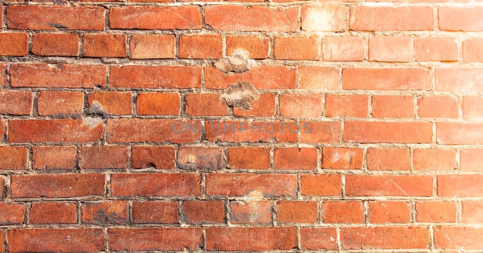 The Background of old vintage brick wall in soft diffused light
