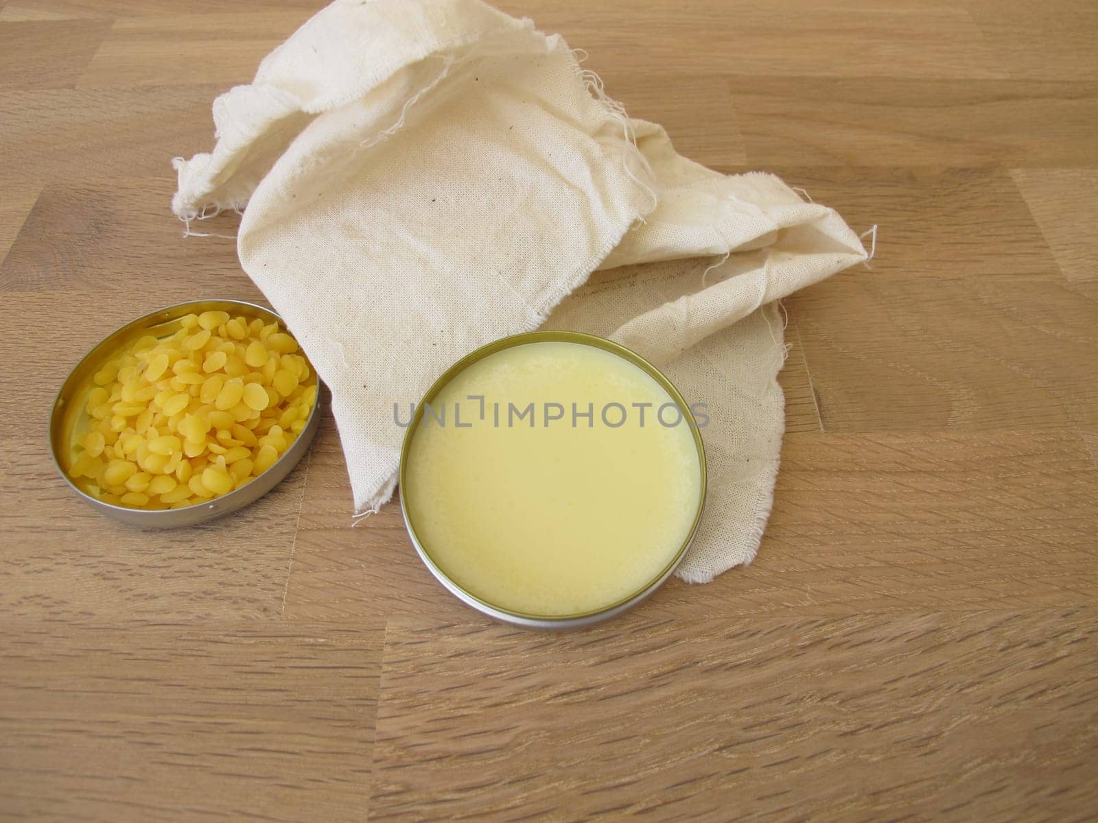 Natural homemade beeswax wood finish for wooden furniture and surfaces