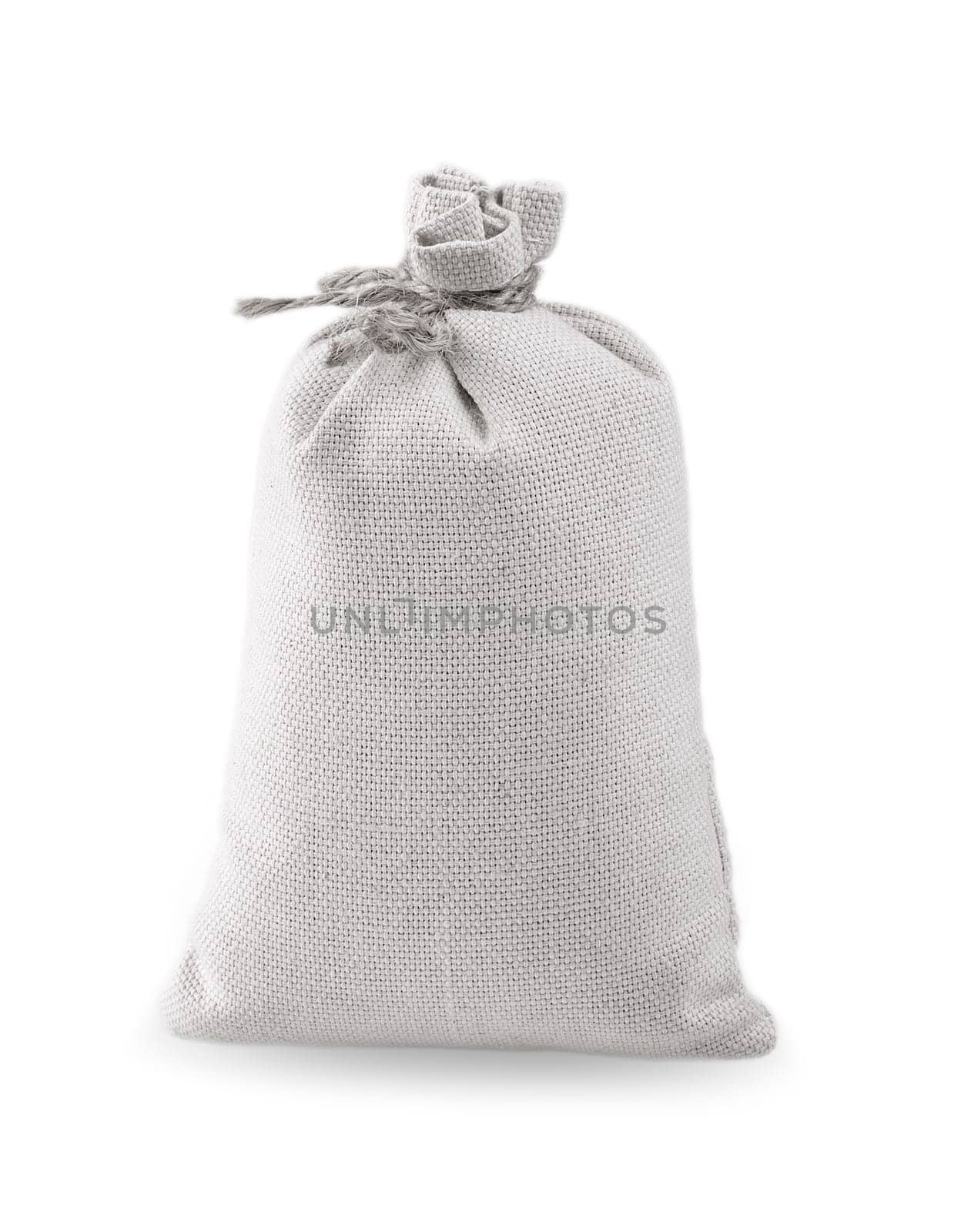 The Bag of burlap isolated on white background