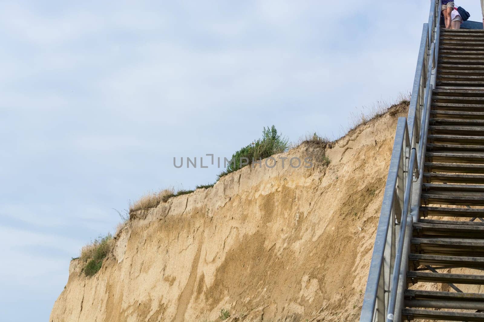 Cliff of ahrenshoop village at baltic sea peninsula darss. (Germany) in autumn time.