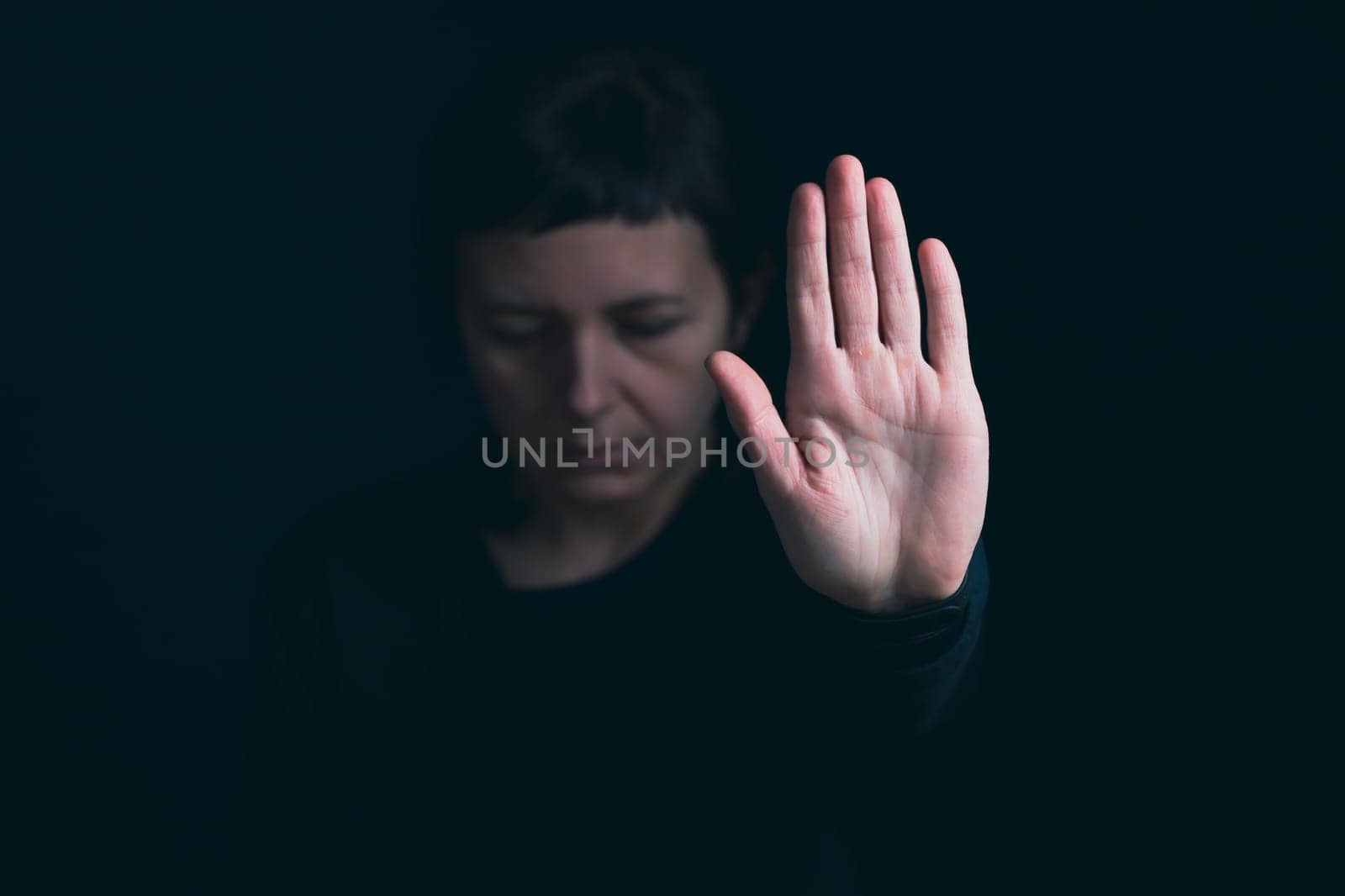 Women violence and abused concept. Stop domestic violence against women and human trafficking.