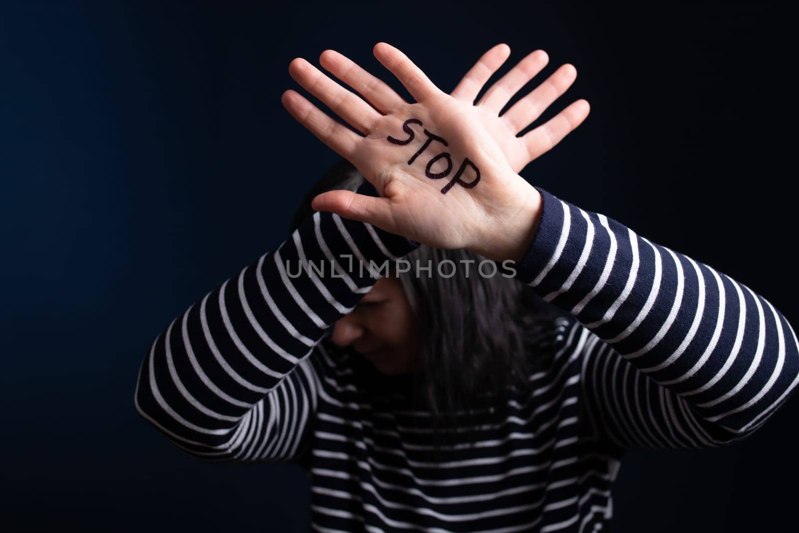 Women violence and abused concept. Stop domestic violence against women and human trafficking.