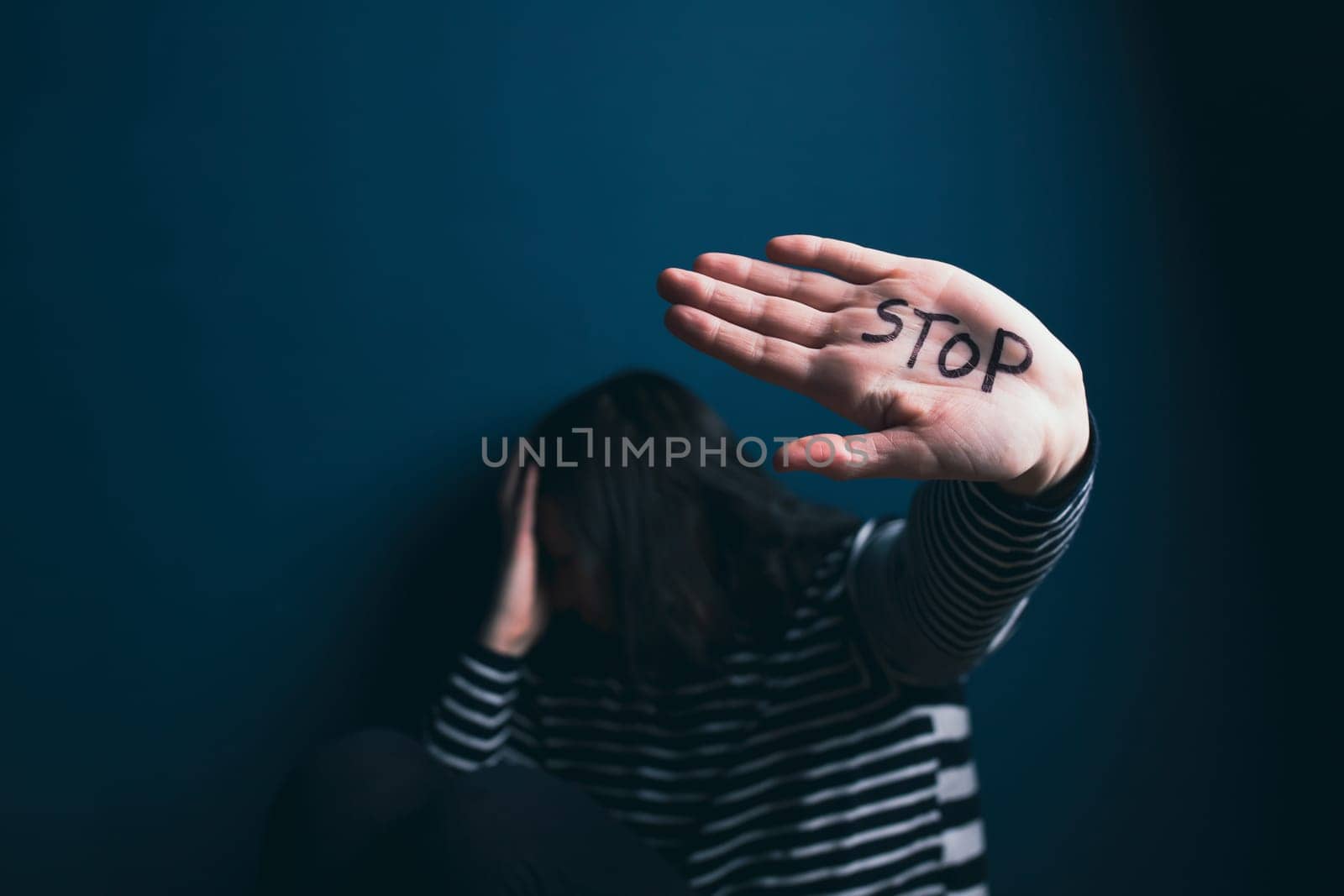 Women violence and abused concept. Stop domestic violence against women and human trafficking.