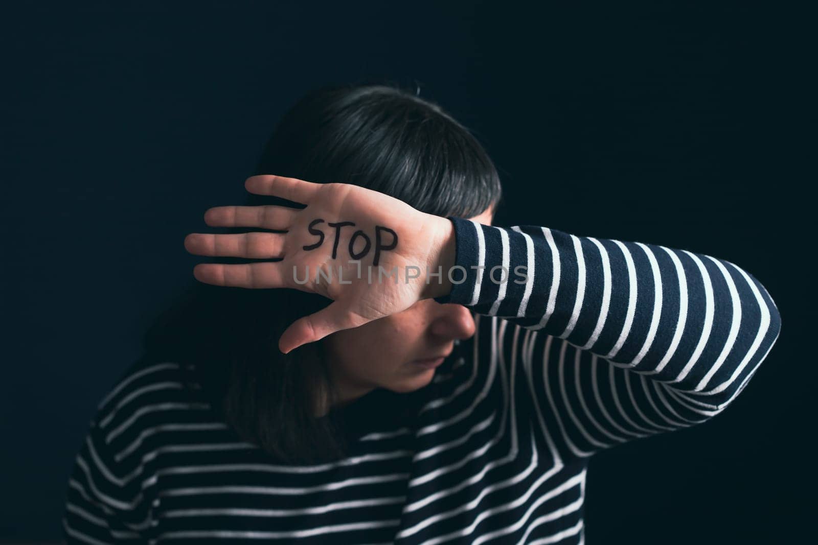 Women violence and abused concept. Stop domestic violence against women and human trafficking.