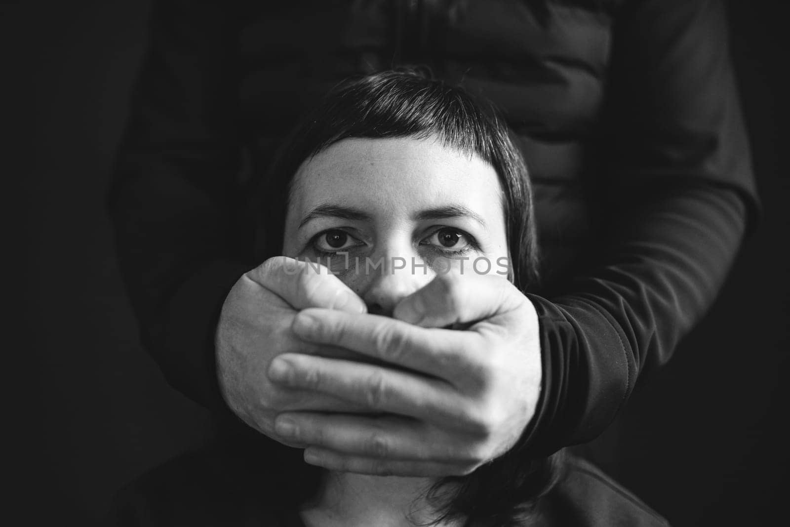 Woman being beated by her husband. Women suffering from domestic violence