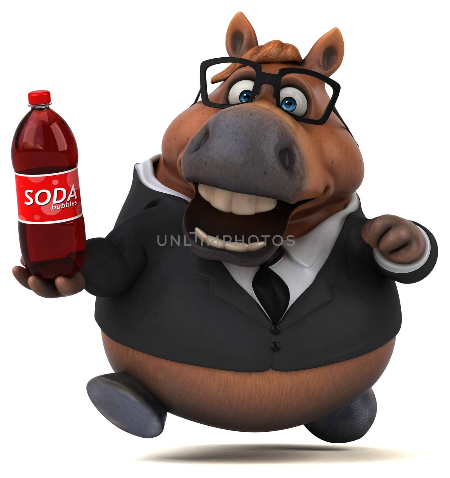 Fun horse - 3D Illustration