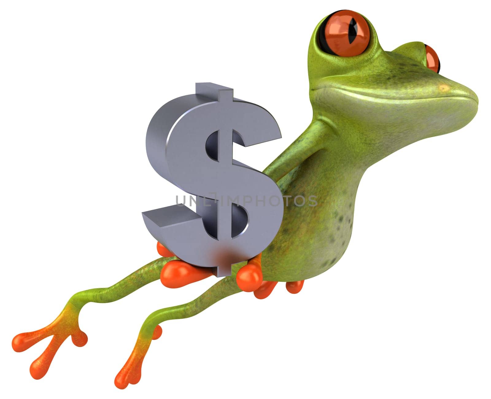 Fun frog - 3D Illustration