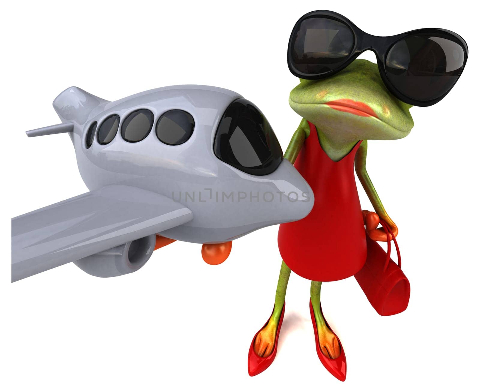 Fun frog - 3D Illustration