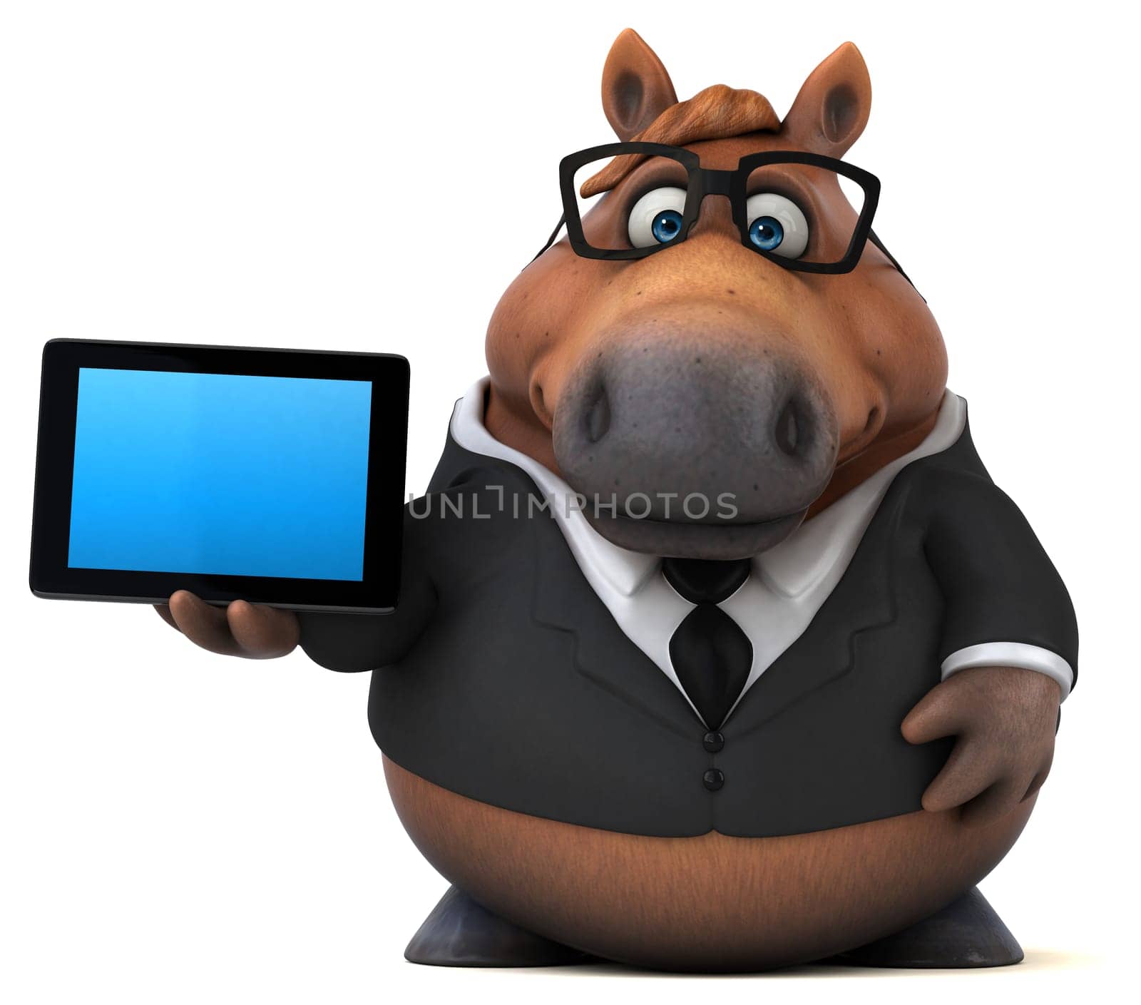 Fun horse - 3D Illustration
