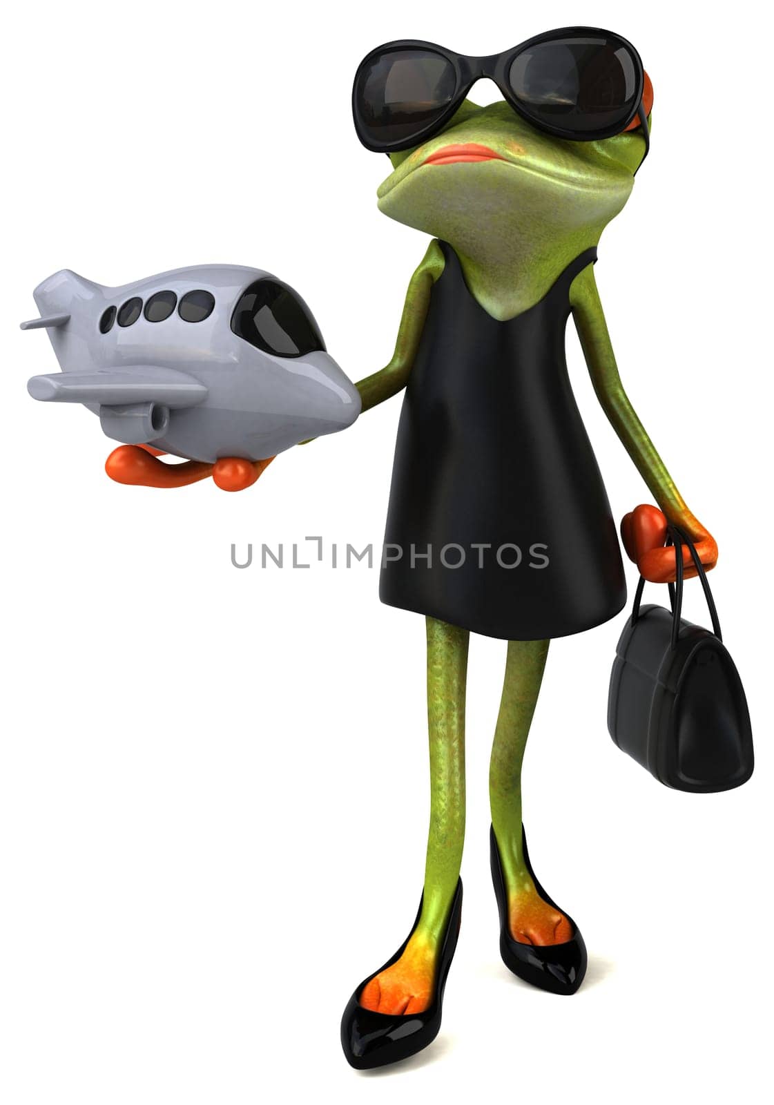 Fun frog - 3D Illustration
