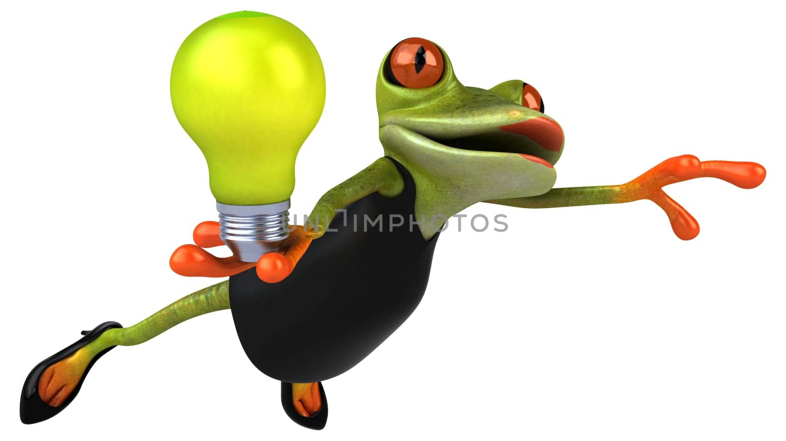 Fun frog - 3D Illustration