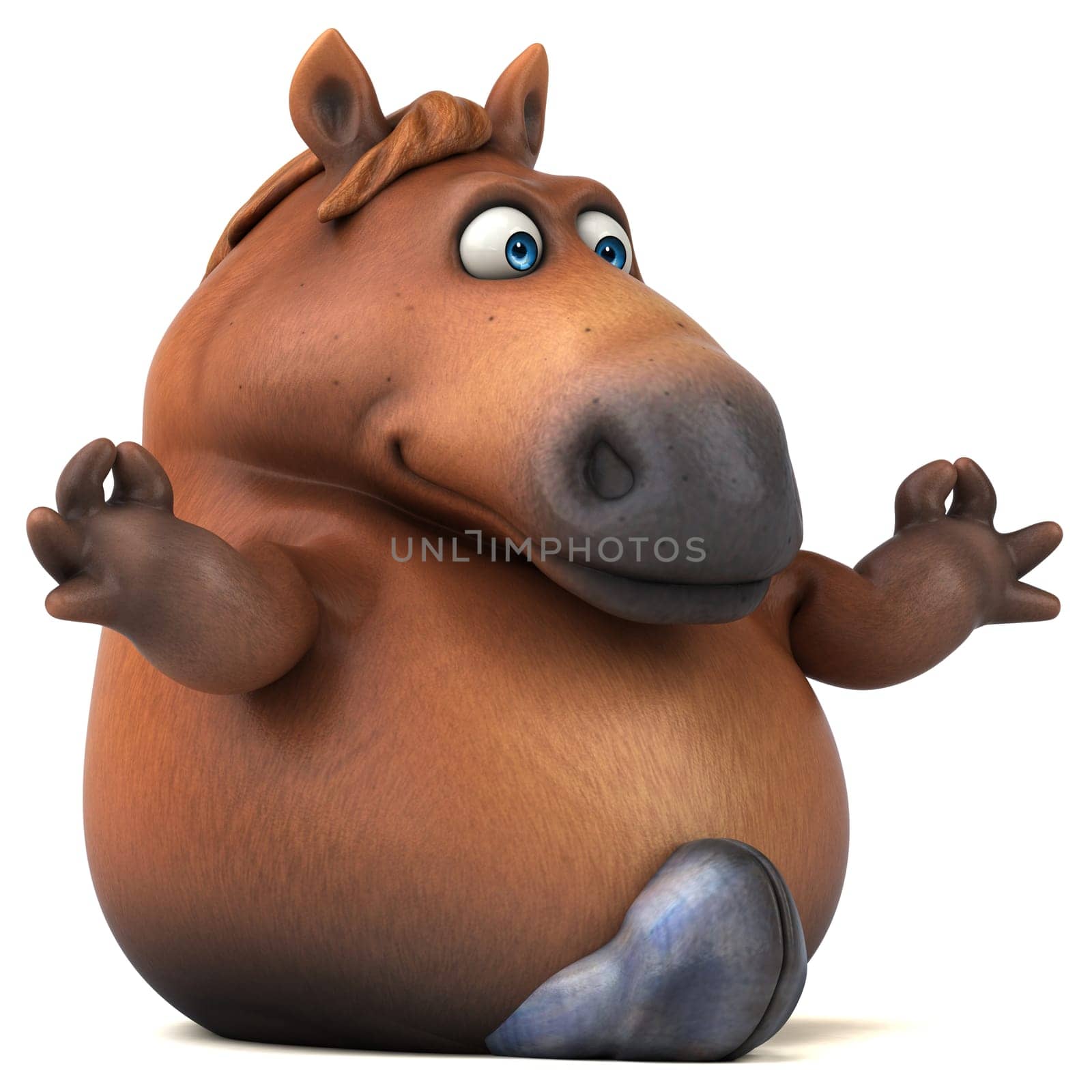 Fun horse - 3D Illustration
