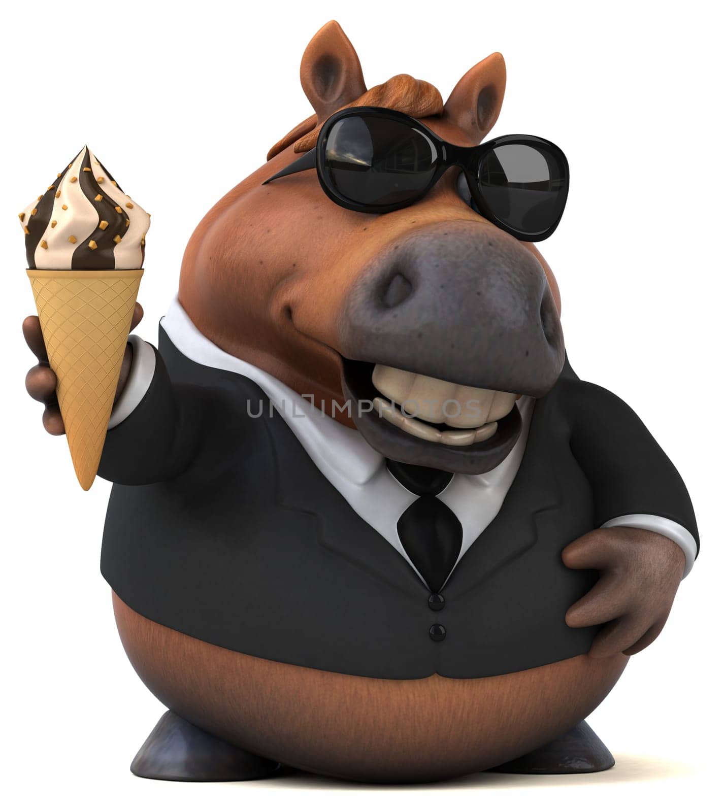 Fun horse - 3D Illustration