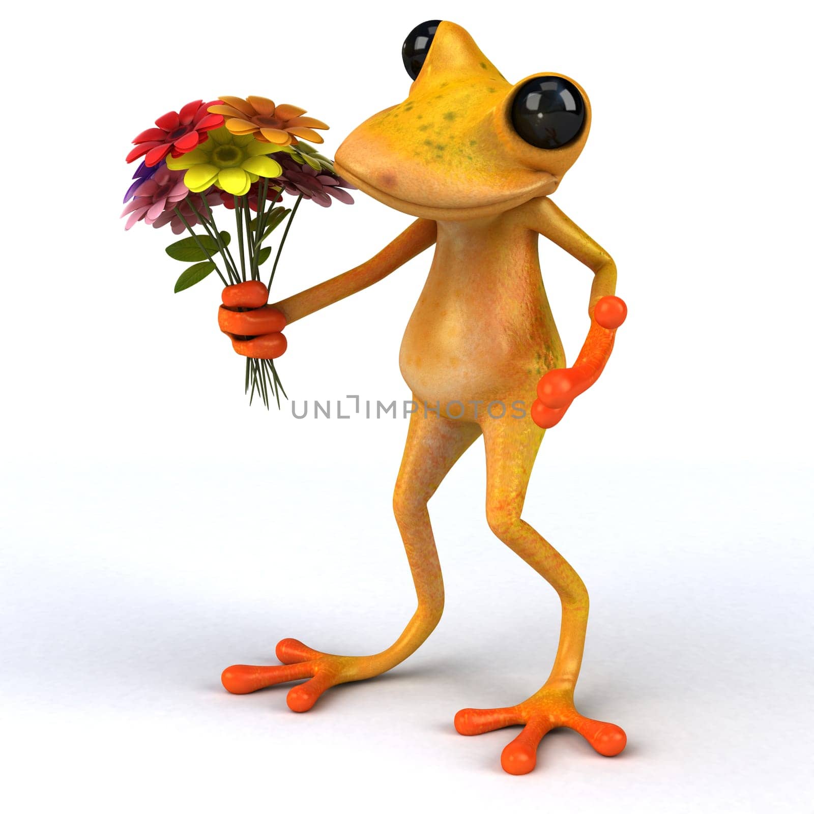 Fun frog - 3D Illustration