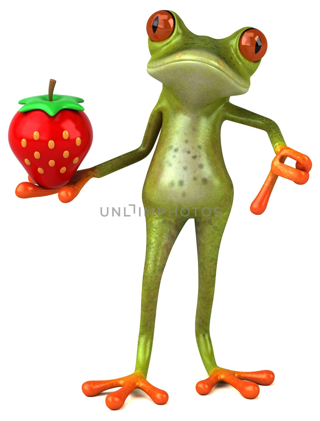 Fun frog - 3D Illustration