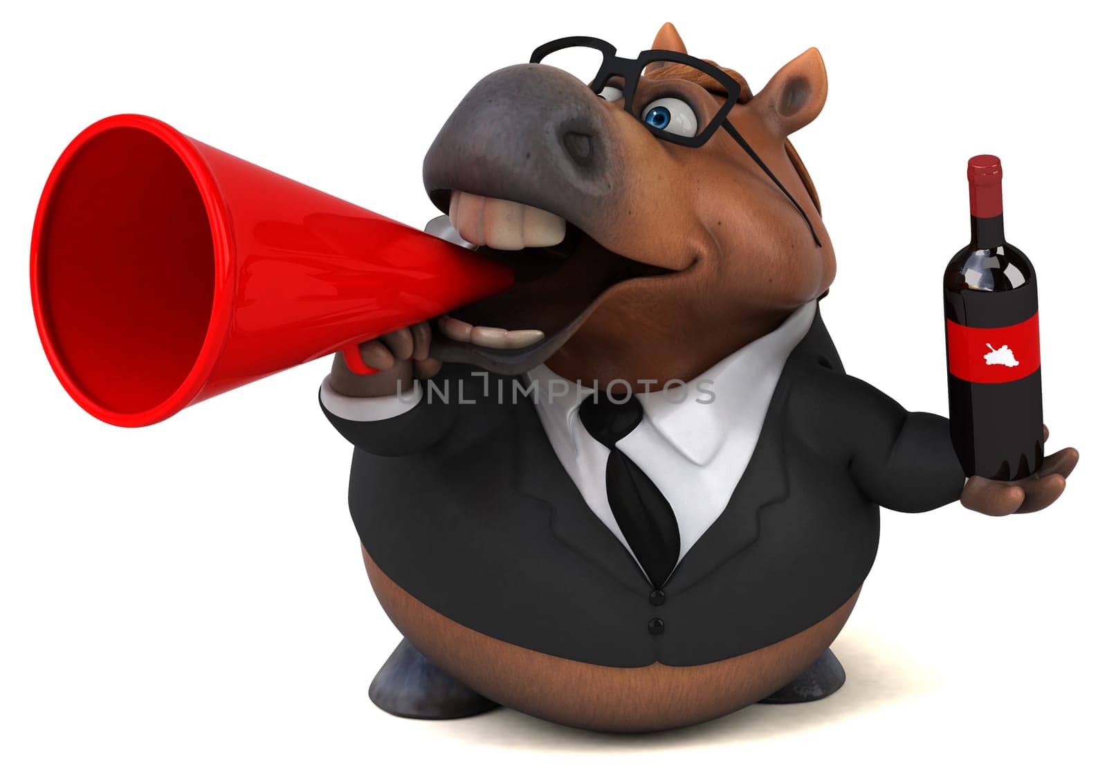 Fun horse - 3D Illustration