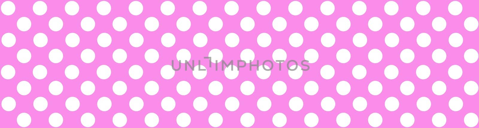 Pink seamless polka dot background with white dots