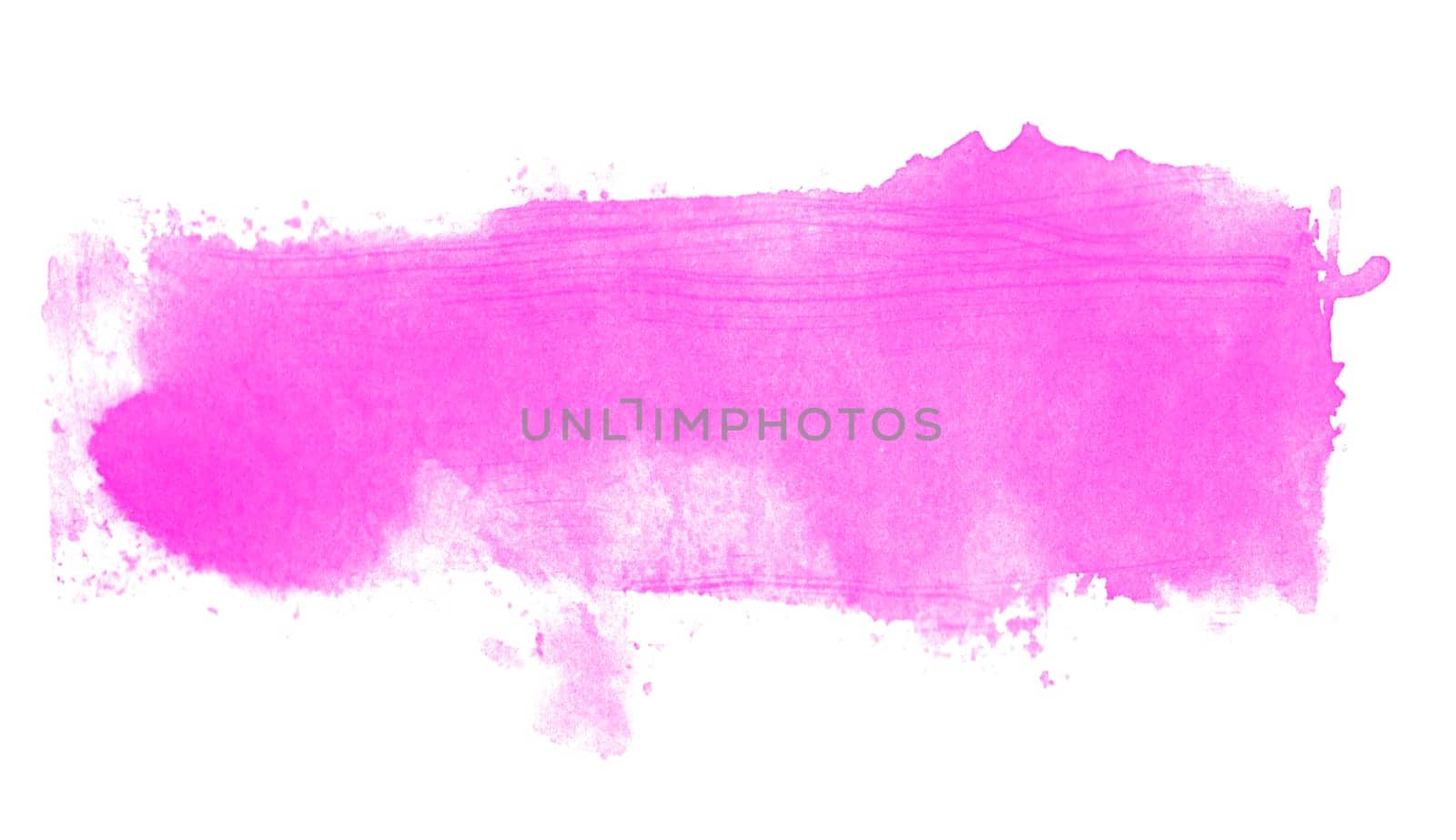Pink watercolor background made with brush - Decorative element