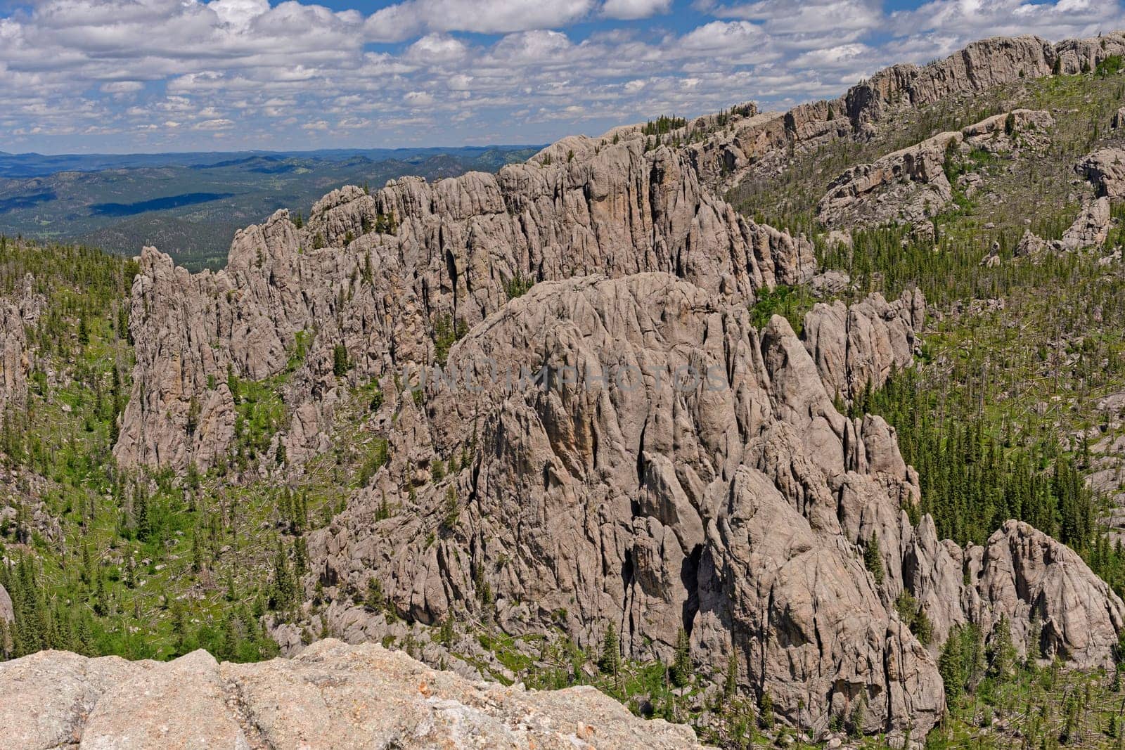 Massive Rock Formations on a Mountain Slope on Black Elk Peak in Custer State Park in South Dakota