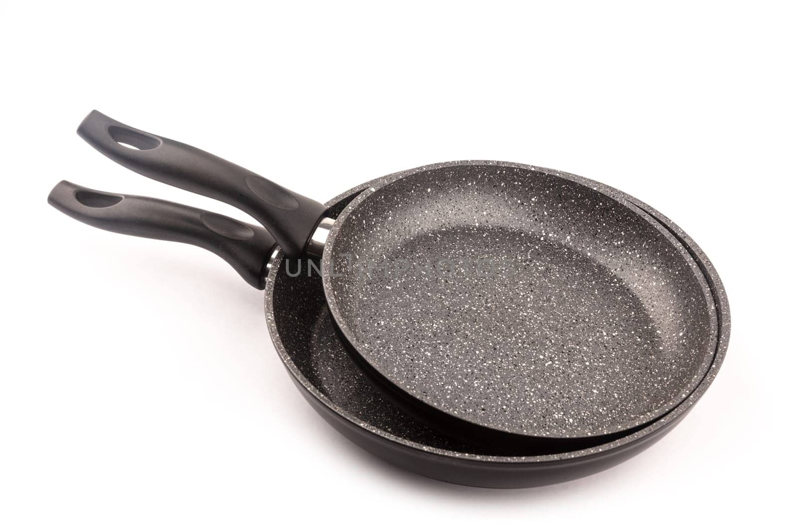 Empty cooking pan isolated over white background