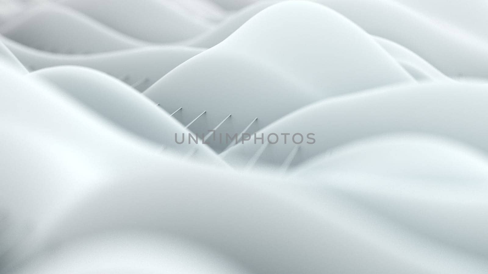 3d rendering abstract white waves. Elegant background