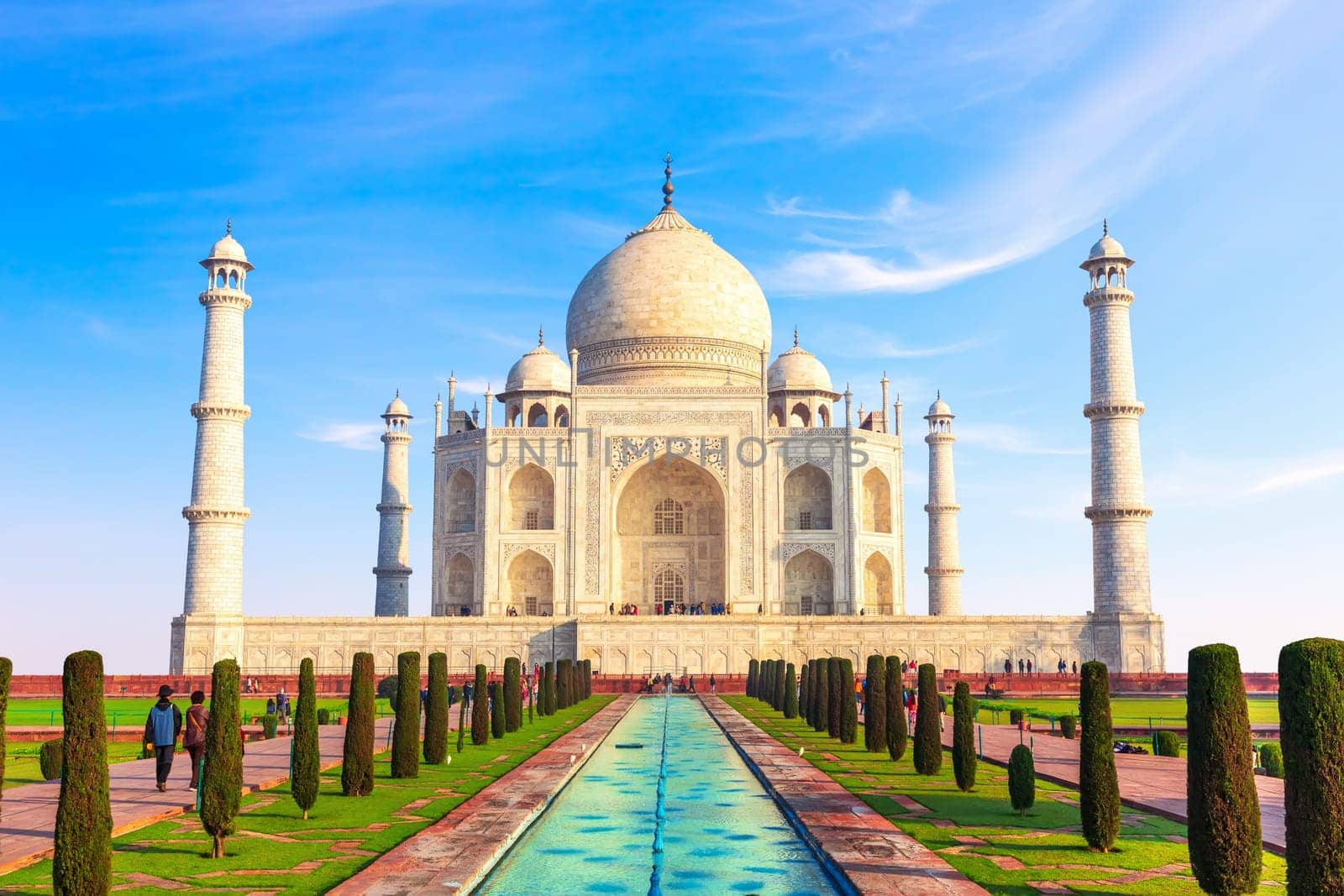 Beautiful Taj Mahal in Agra, Uttar Pradesh, India