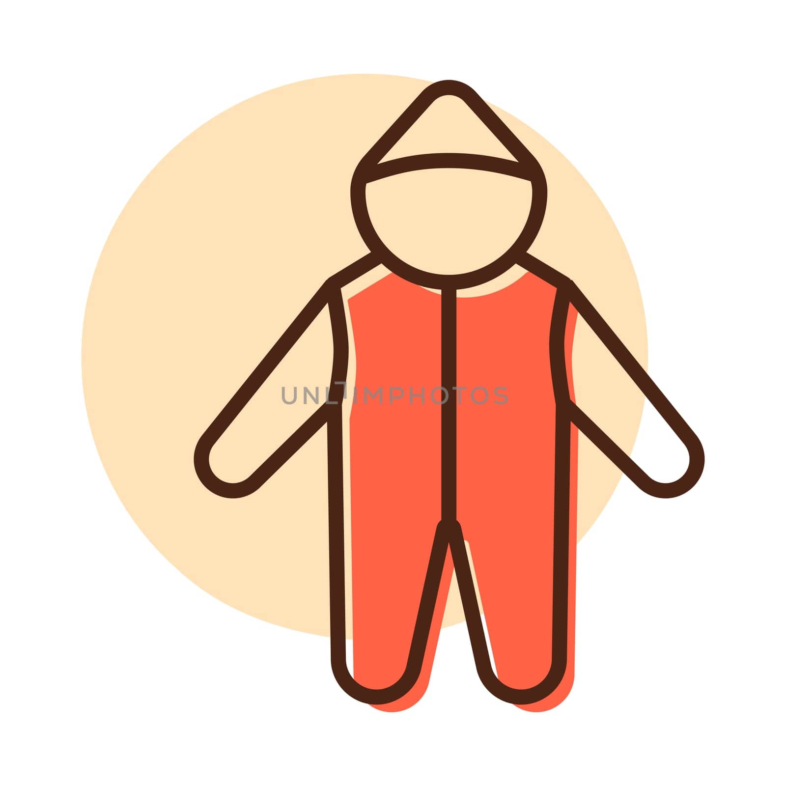 Baby bodysuit vector icon. Baby Romper. Graph symbol for children and newborn babies web site and apps design, logo, app, UI