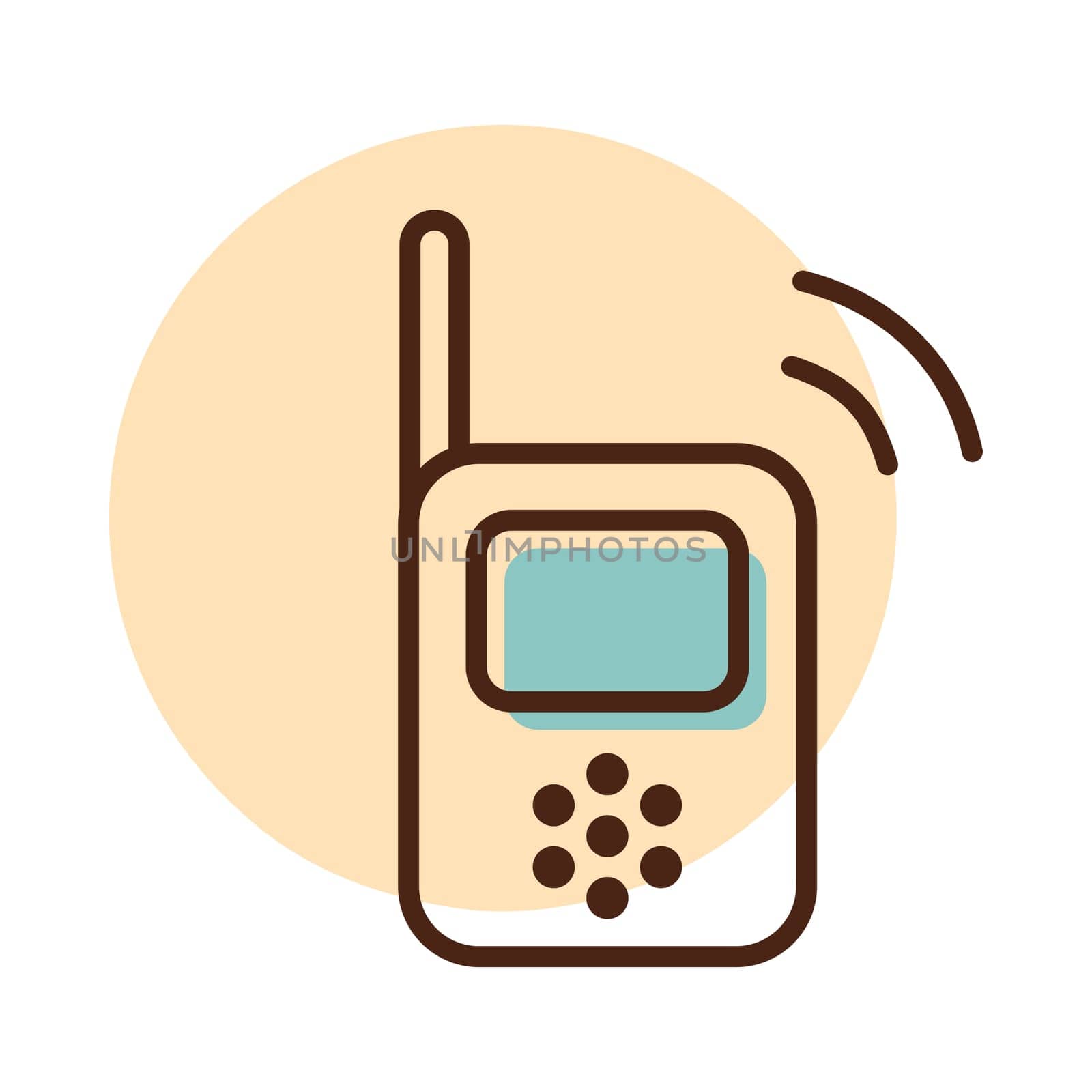 Baby radio monitor vector icon. Graph symbol for children and newborn babies web site and apps design, logo, app, UI