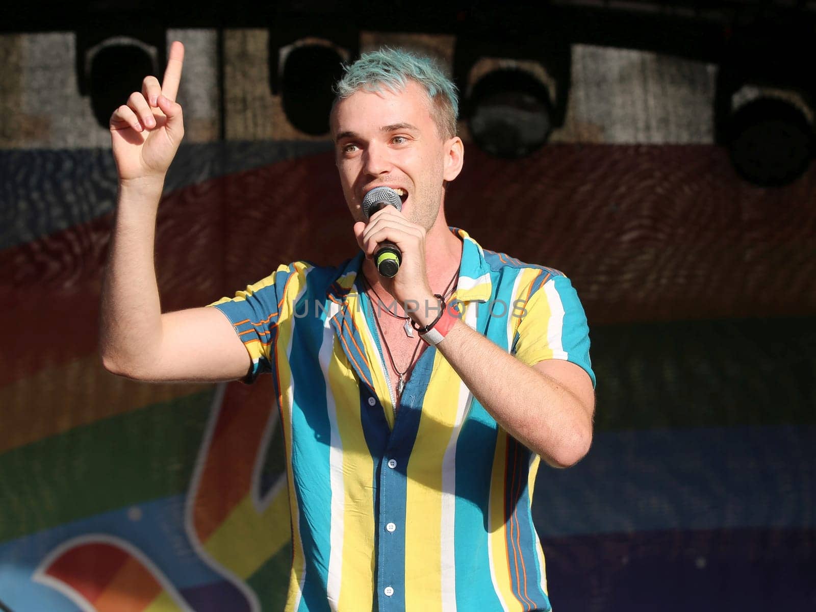 german ESC Attendees 2021 Jendrik Sigwart at the performance CSD 2021 in Magdeburg