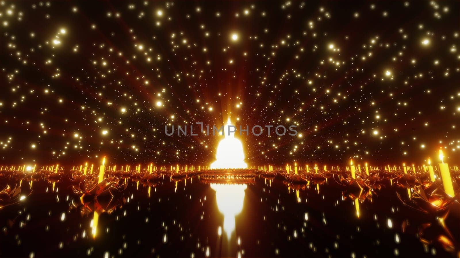 3D illustration Background for advertising and wallpaper in celebration and Buddhism scene. 3D rendering in festival concept.
