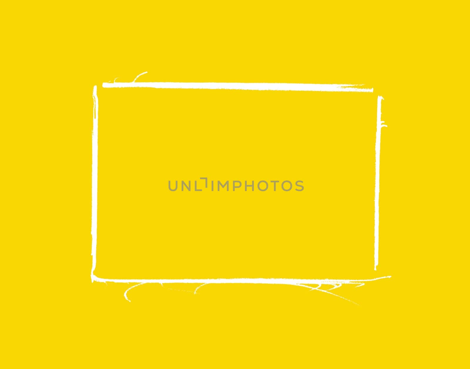 Yellow orange pattern with hand pained white rectangle