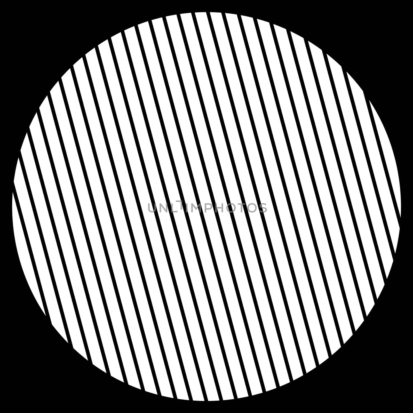 BVlack and white striped background circle