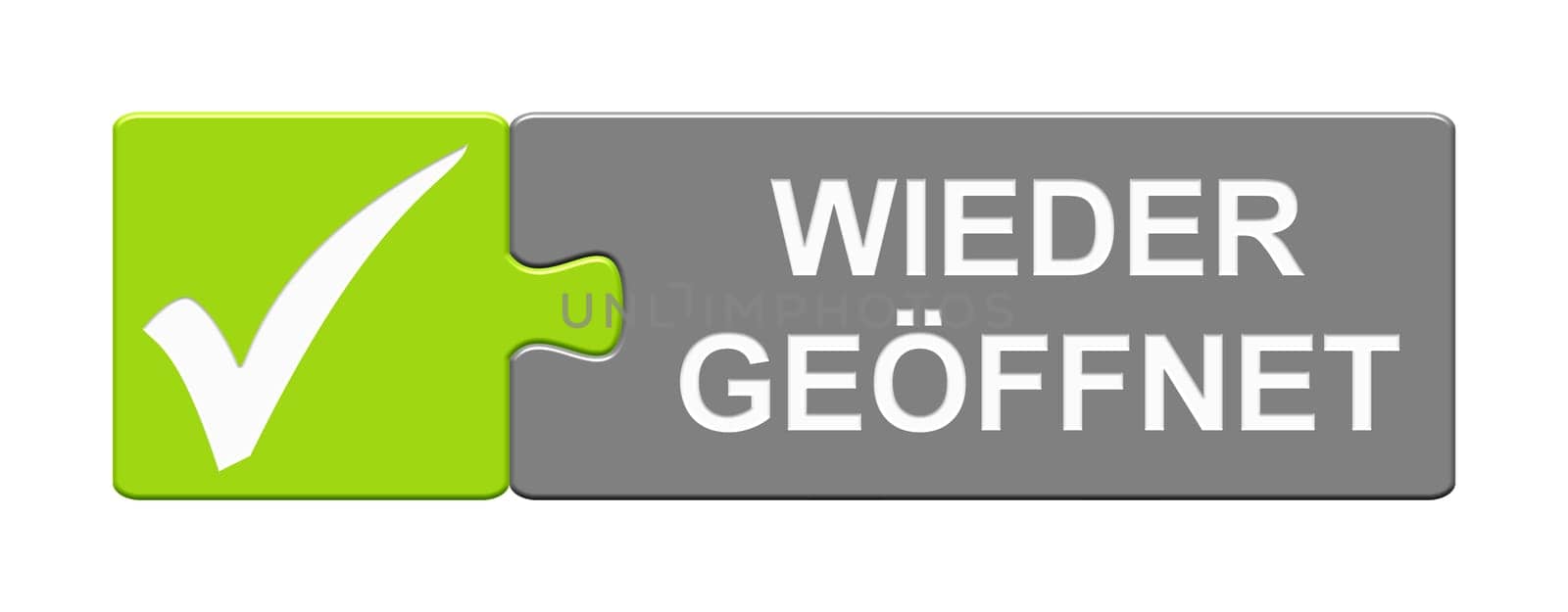 Isolated Puzzle Button: Open again in german language