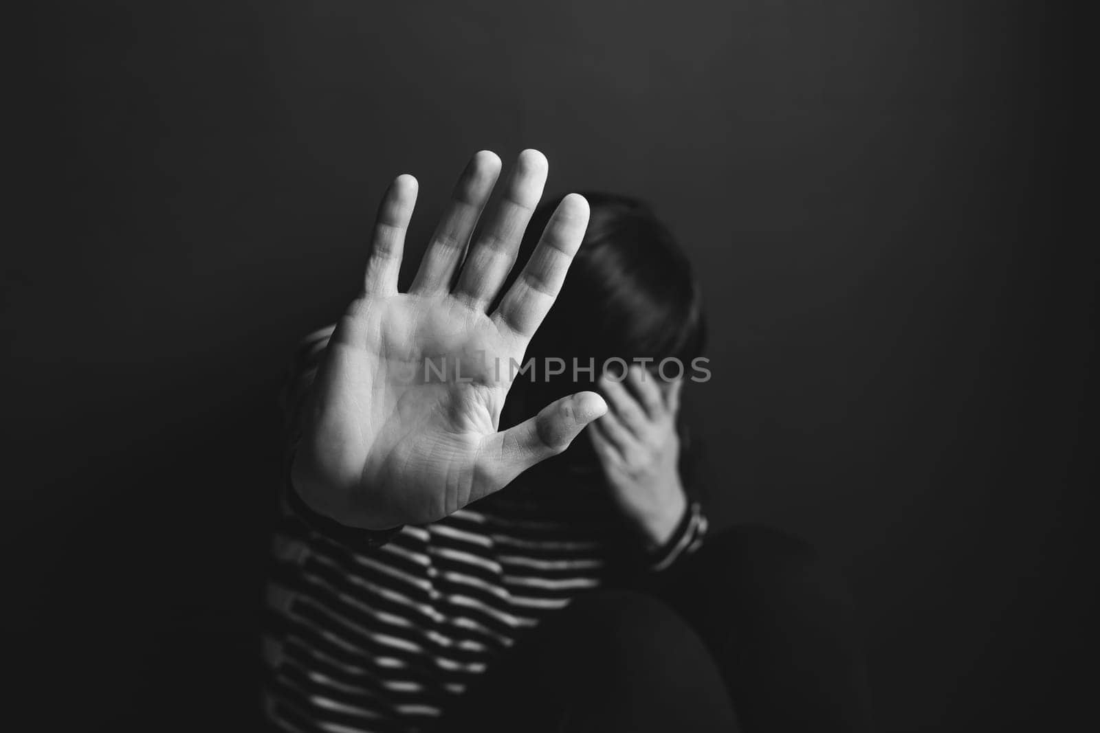 Women violence and abused concept. Stop domestic violence against women and human trafficking.