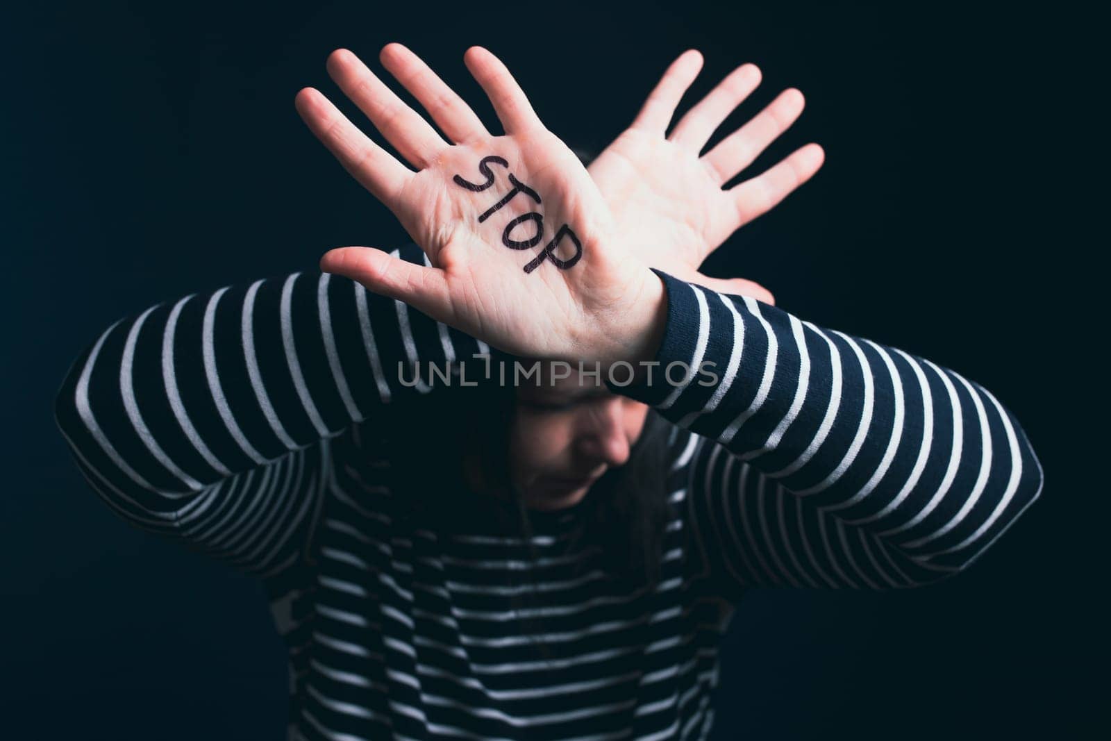 Women violence and abused concept. Stop domestic violence against women and human trafficking.