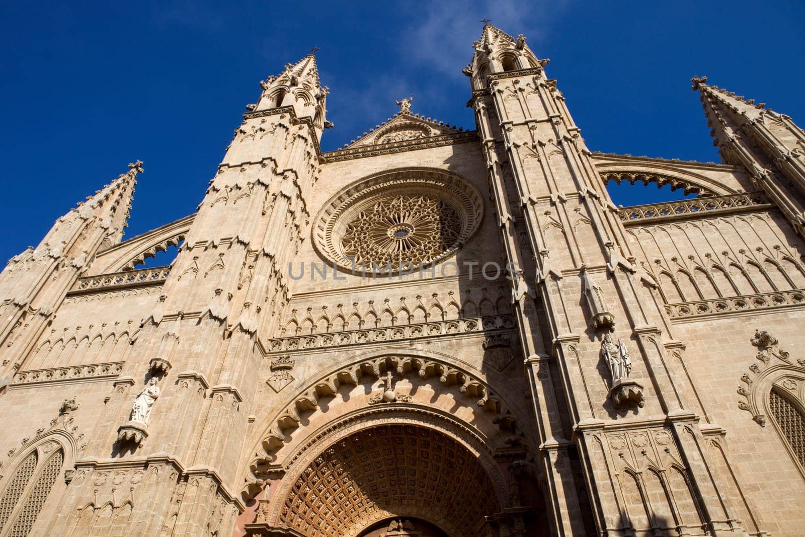 Detail of Mallorca cathedral, in Palma de Mallorca, Spain