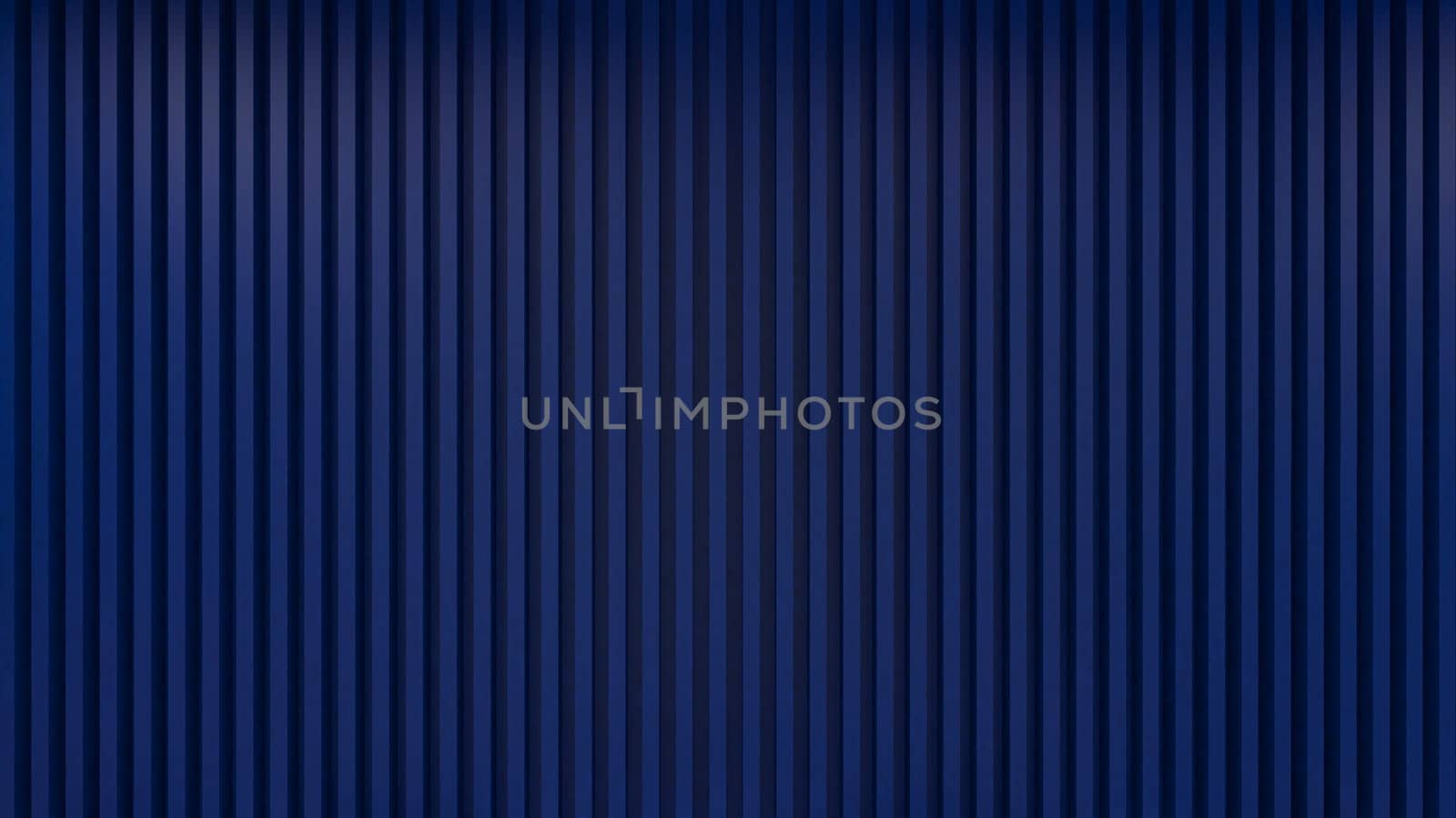 Vertical blue wooden panel wall concept 3d rendering