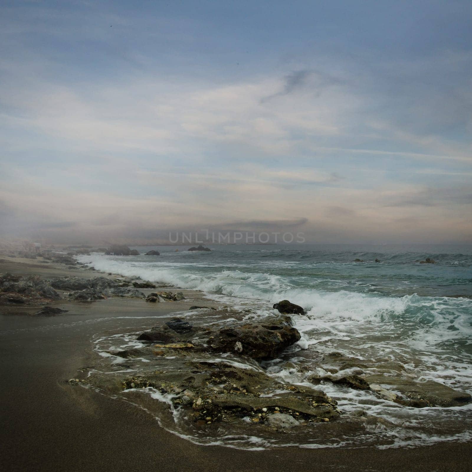 Beautiful landscape with sea waves