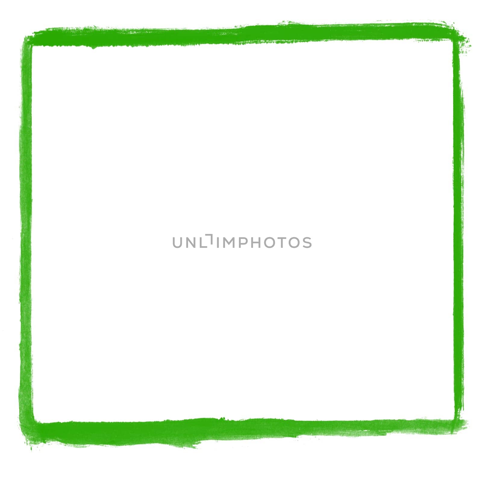 Hand painted rectangle with green color