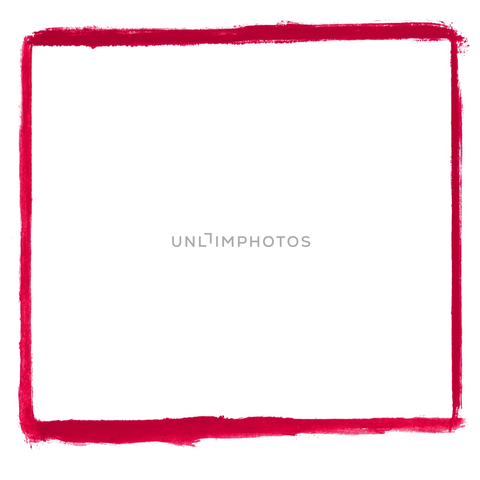 Hand painted rectangle with red color